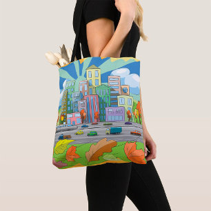 City In Autumn Tote Bag