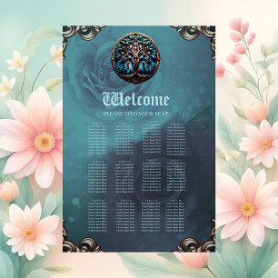 City in the shadow of the luxurious tree of life.  poster