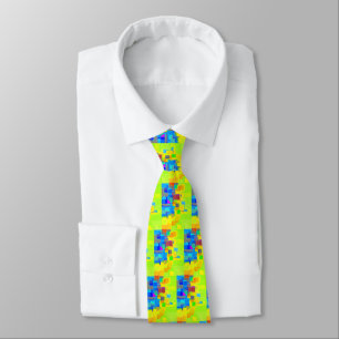 "City in the Sky" Geometric Art Tie