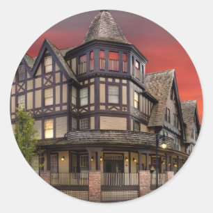 City - Kingston, NY - The Kirkland Hotel Classic Round Sticker