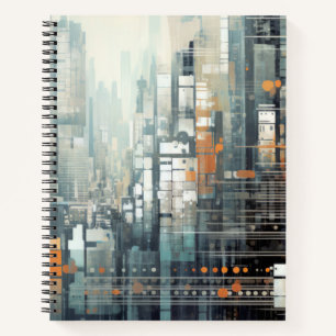 City Landscape Art Decor Paint Mosaic  Notebook