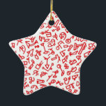 City Life Jazz Star Ornamet Ceramic Tree Decoration<br><div class="desc">from original tile artwork and ink drawings by JasonMessingerART.com</div>