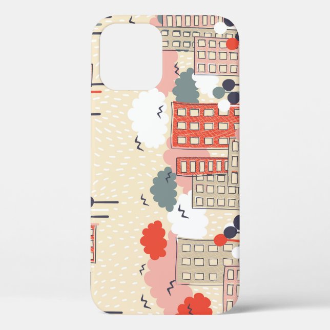 City Life: Seamless Pattern Case-Mate iPhone Case (Back)