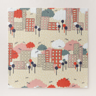 City Life: Seamless Pattern Jigsaw Puzzle