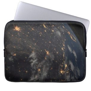 City Lights At Night On Planet Earth Laptop Sleeve