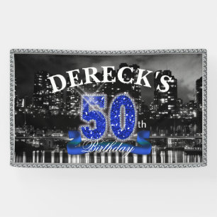 City Lights Fabulous Fifty 3x5 Banner