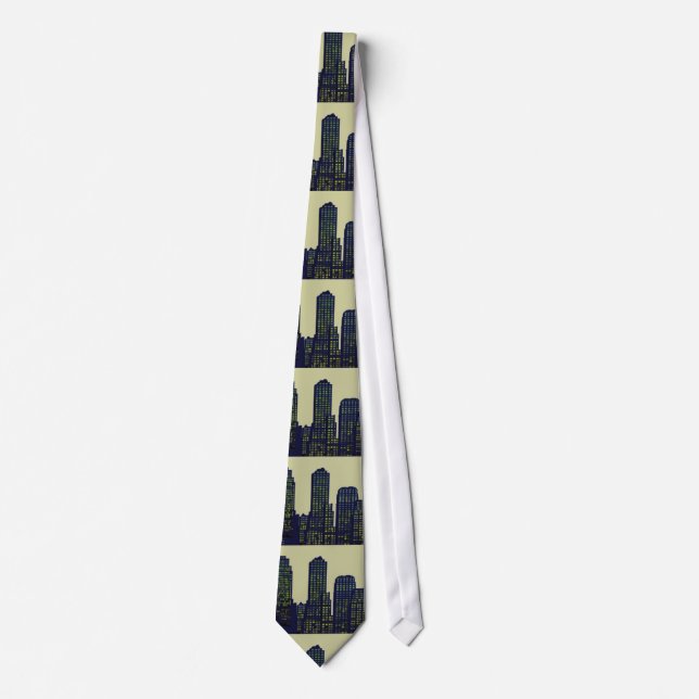 City lights gray green tie (Front)
