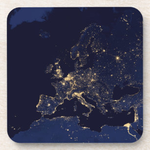 City Lights In Several European And Nordic Cities. Coaster