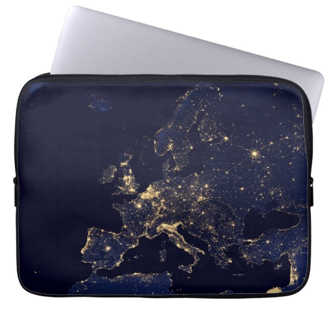 City Lights In Several European And Nordic Cities. Laptop Sleeve (Front)