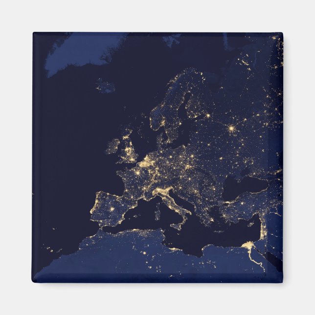 City Lights In Several European And Nordic Cities. Magnet (Front)