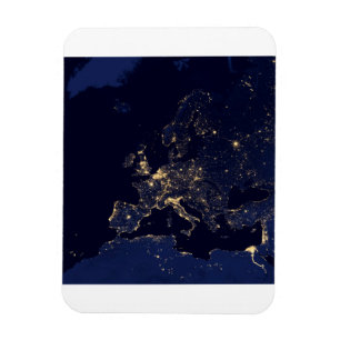 City Lights In Several European And Nordic Cities. Magnet