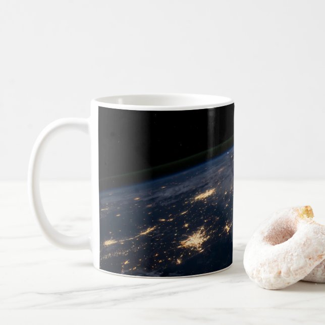 City Lights Of The Southern United States. Coffee Mug (With Donut)
