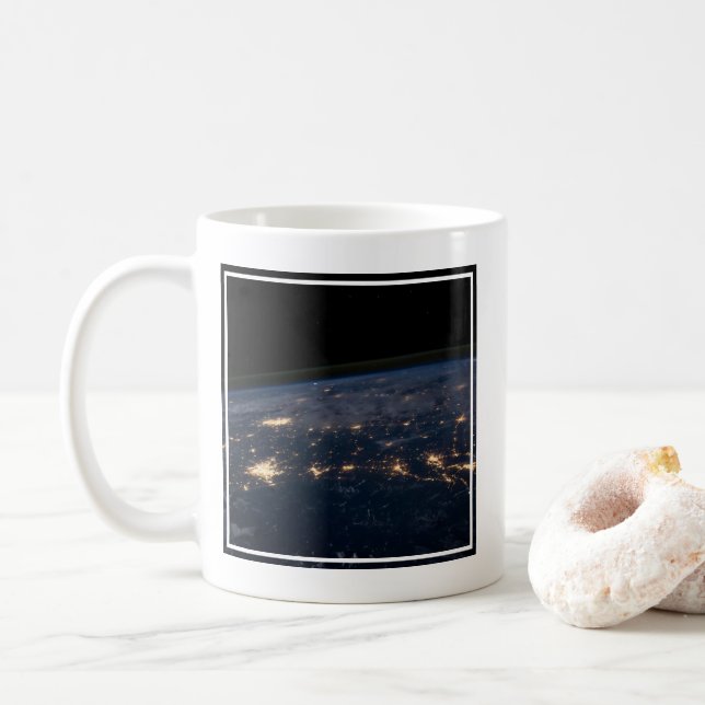 City Lights Of The Southern United States. Coffee Mug (With Donut)