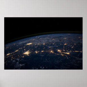 City Lights Of The Southern United States. Poster