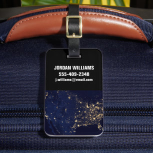 City Lights Of The United States At Night. Luggage Tag