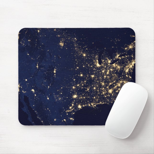City Lights Of The United States At Night. Mouse Pad (With Mouse)
