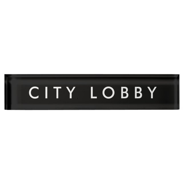 City Lobby Nameplate (Front)