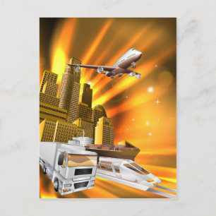 City Logistics Delivery Graphic Postcard