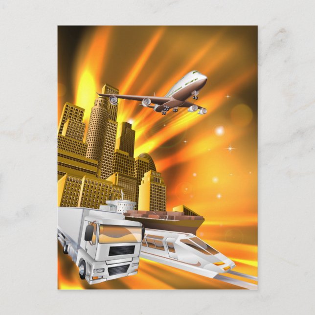 City Logistics Delivery Graphic Postcard (Front)