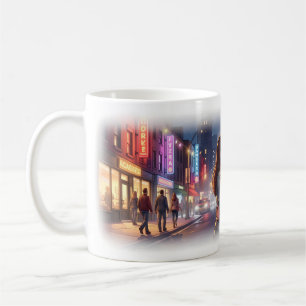 City Love and Neon Nights Poster Coffee Mug
