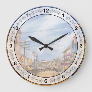 City - Mackinac Island - More than just rugs Large Clock