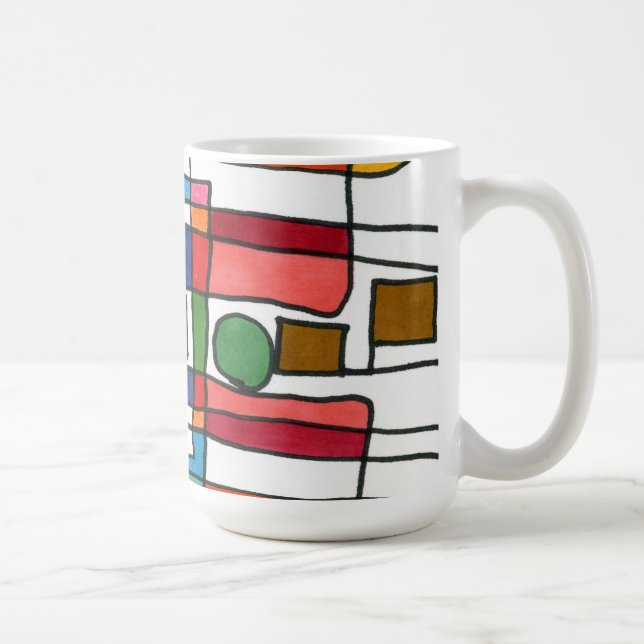"City Map" Abstract Design Mug (Right)