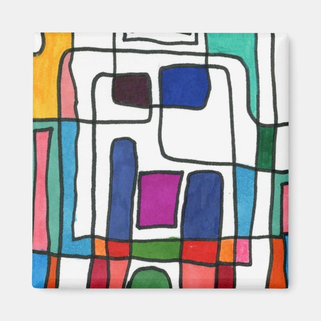 "City Map" Abstract Magnet (Front)
