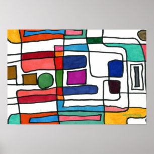 "City Map" Design by Carolyn Fagg Poster