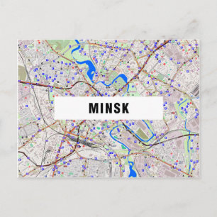 CITY MAP POSTCARDS ♥ Minsk