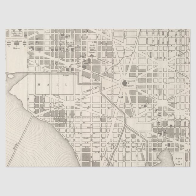 City Map Series Design 11 Tissue Paper (Front)