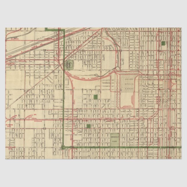 City Map Series Design 1 Tissue Paper (Front)