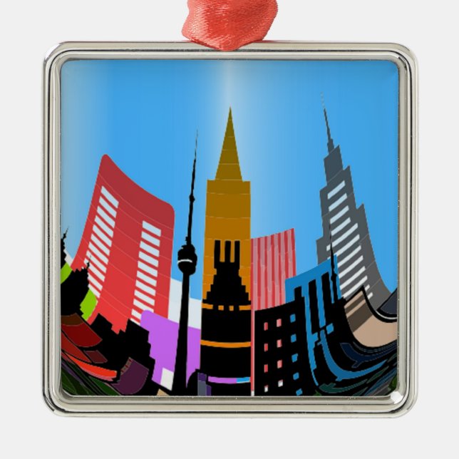 CITY METAL TREE DECORATION (Front)