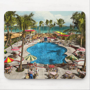 City - Miami FL - Sitting poolside 1941 Mouse Pad