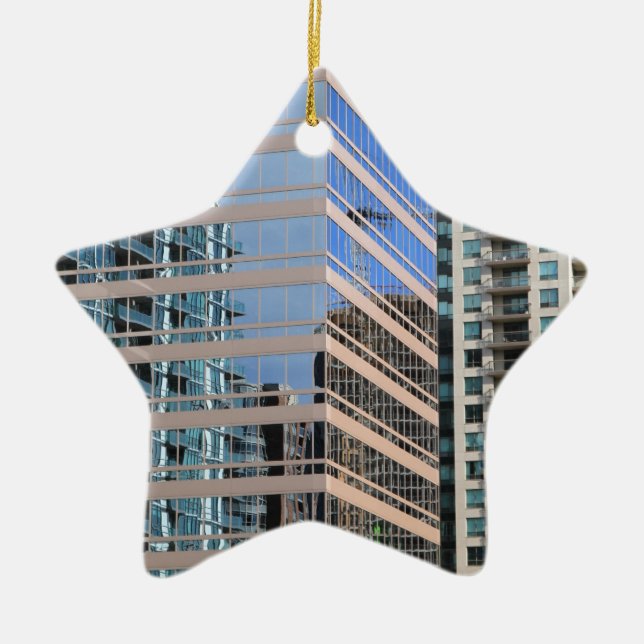 City Modern Architecture Ceramic Ornament (Front)