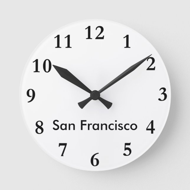 City Name Clock Template (Front)