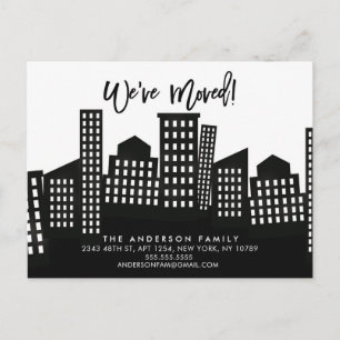 City New Apartment Moving Announcement Postcard
