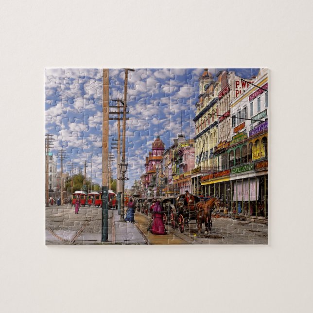 City - New Orleans the Victorian era 1887 Jigsaw Puzzle (Horizontal)