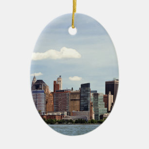 City - New York - The New York skyline from 2019 Ceramic Ornament