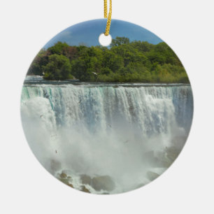 City - Niagara NY - The American Falls at Niagara Ceramic Ornament