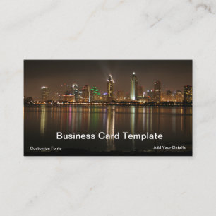 City Night Business Card Photo San Diego