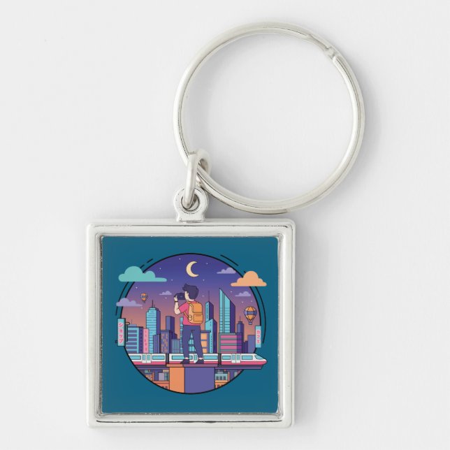 City Night Traveller Key Ring (Front)