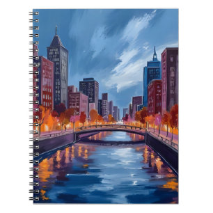 City Nights Watercolor Painting Notebook