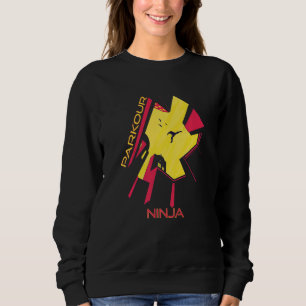 City Ninja Parkour Jumping Buildings Freestyle Run Sweatshirt