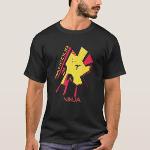 City Ninja Parkour Jumping Buildings Freestyle Run T-Shirt