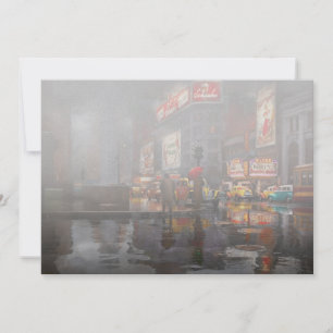City - NY - A rainy day in New York City 1943 Invitation