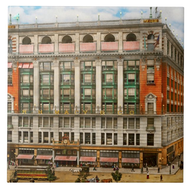 City - NY - Fashion statement 1905 Ceramic Tile (Front)