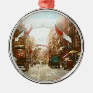 City - NY - The Feast of San Genero 1908 Metal Ornament
