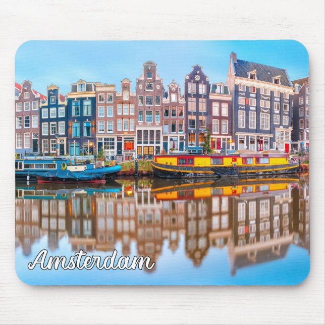 City Of Amsterdam, Netherlands Mouse Pad (Front)