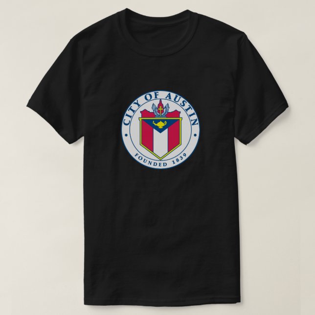City of Austin Official Seal T-Shirt (Dark) (Design Front)