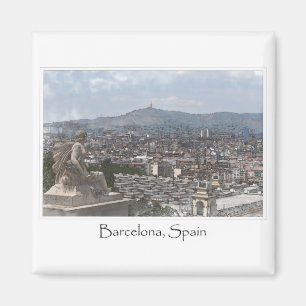 City of Barcelona Spain Cityscape Magnet